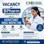 Vacancy for BPharm Graduates as Assistant Drug Inspector (30 post) at Centre for Management Development, Kerala
