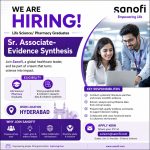 Vacancy for Life Science/ Pharmacy Graduates as Sr. Associate-Evidence Synthesis at Sanofi ltd, Hyderabad