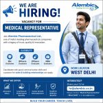 Vacancy for BSc/ BPharm/ DPharm/ MBA Graduates as Medical Representative at Alembic Pharmaceutical ltd, West Delhi