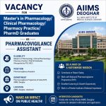 Vacancy for Master’s in Pharmacology/ Clinical Pharmacology/ Pharmacy Practice/ PharmD Graduates as Pharmacovigilance Assistant at AIIMS, Deoghar