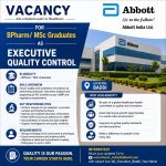 Vacancy for BPharm/ MSc Graduates as Executive Quality Control at Abbott India ltd, Baddi