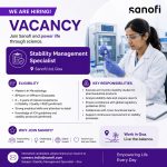 Vacancy for Master’s in Microbiology/ BPharm/ MPharm Graduates as Stability Management Specialist at Sanofi ltd, Goa
