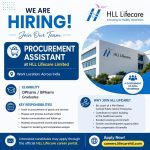 Vacancy for DPharm/ BPharm Graduates as Procurement Assistant at HLL Lifecare