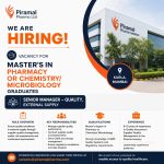 Vacancy for master’s in pharmacy or chemistry/ microbiology graduates as Senior Manager-Quality, External Supply at Piramal Pharma ltd, Kurla
