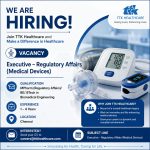 Vacancy for MPharm (Regulatory Affairs)/ BE/ BTech in Biomedical Engineering as Executive-Regulatory Affairs (Medical Devices) at TTK Healthcare, Chennai