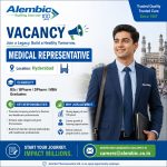 Vacancy for BSc/ BPharm/ DPharm/ MBA Graduates as Medical Representative at Alembic Pharmaceutical ltd, Hyderabad