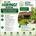 Vacancy for Master’s in Pharmacognosy/ Botany/ Pharmacy/ Medical Plants/ Biotech/ Agriculture Graduates as Deputy Advisor (Medical Plants/ Assistant Advisor (botany)/ Research Officer (Botany) at National Medical Plant Board, New Delhi