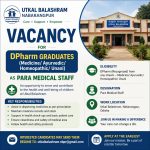 Vacancy for DPharm (Medicine/ Ayurvedic/ Homeopathic/ Unani) Graduates as Para Medical Staff at Utkal Balashram, Nabarangpur