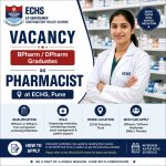 Vacancy BPharm/ DPharm Graduates as Pharmacist at ECHS, Pune