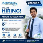 Vacancy for BPharm/ DPharm/ BSc/ MBA Graduates as Medical Representative at Alembic Pharma ltd, Vijayawada