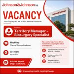 Vacancy for Pharma/ Science Graduates as Territory Manager-Biosurgery Specialist at Johnson & Johnson ltd, Hyderabad