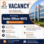 Vacancy for MPharm Graduates as Senior Officer-MSTG at Sun Pharma ltd, Dadra