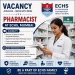 Vacancy for BPharm/ DPharm Graduates as Pharmacist at ECHS, Mumbai