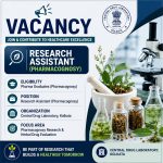Vacancy for Pharma Graduates as Research Assistant (Pharmacognosy) at Central Drug Laboratory, Kolkata