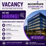 Vacancy for MSc/ MPharm/ BPharm Graduates as Senior Drug Safety Associate at Accenture ltd, Bengaluru