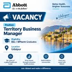 Vacancy BSc/ BPharm Graduates as Territory Business Manager at Abbott India Ltd, Udaipur