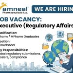 Vacancy for BPharm/ MPharm Graduates as Executive (Regulatory Affairs) at Amneal pharma ltd, Ahmedabad